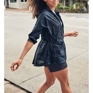 Athleta Blue Laser Cut Passport Jacket, Size XS